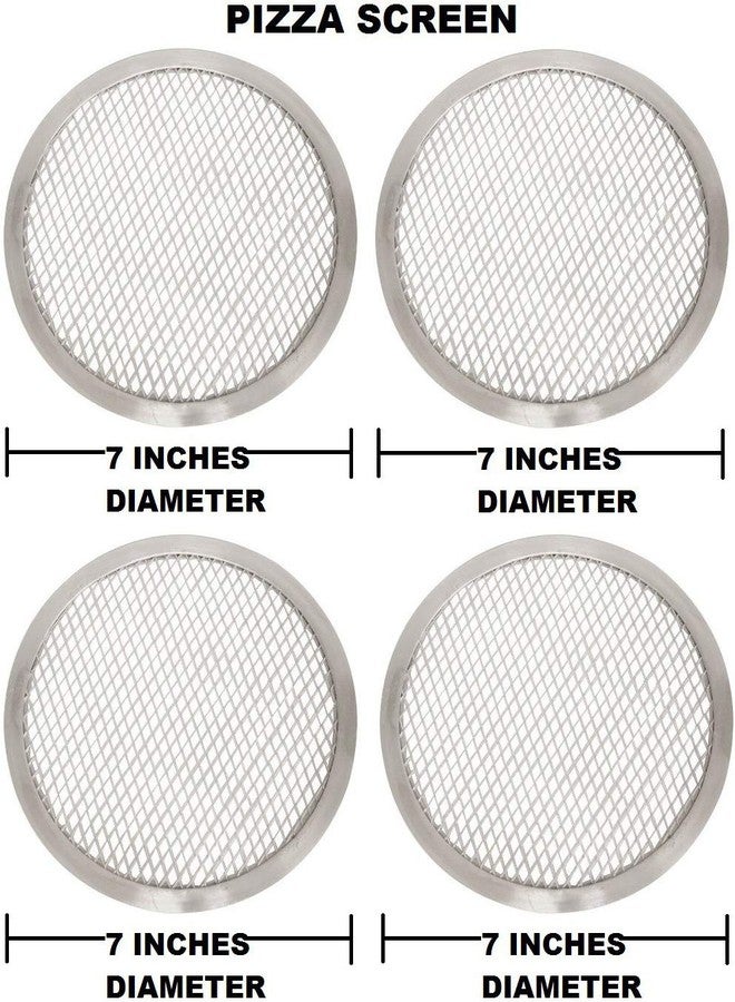 THW for Commercial USE of Hotels and Restaurants 7 Inches Aluminium Pizza Screen- Set of 4 Pieces - Image 2